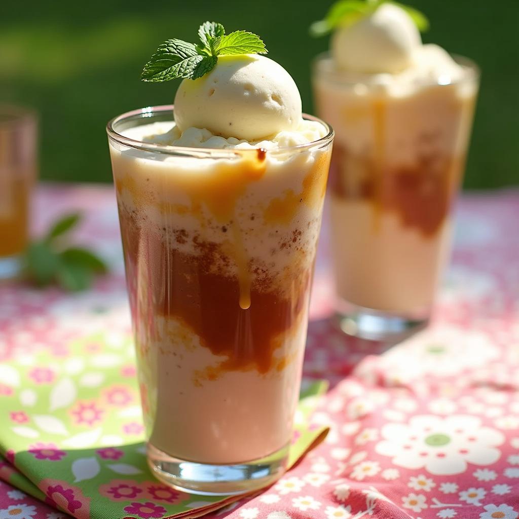 Revitalizing Root Beer Float with Chia Seed Swirl