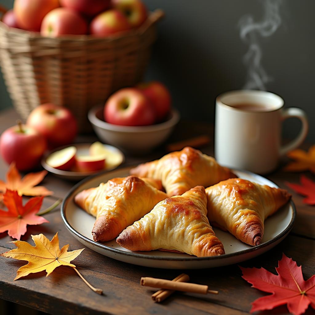 Rustic Apple and Cinnamon Turnovers with Maple Glaze