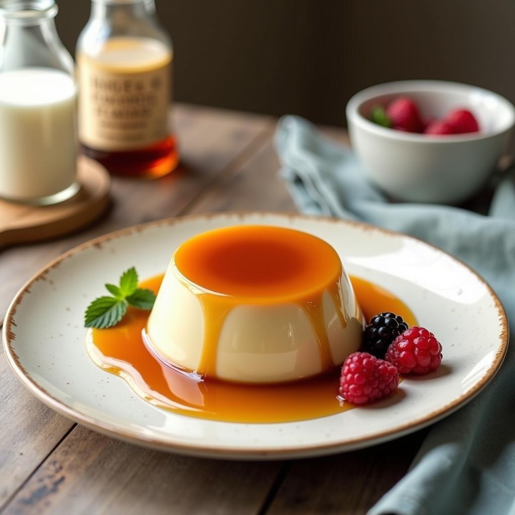 Silky Vegan Flan with Caramel Sauce