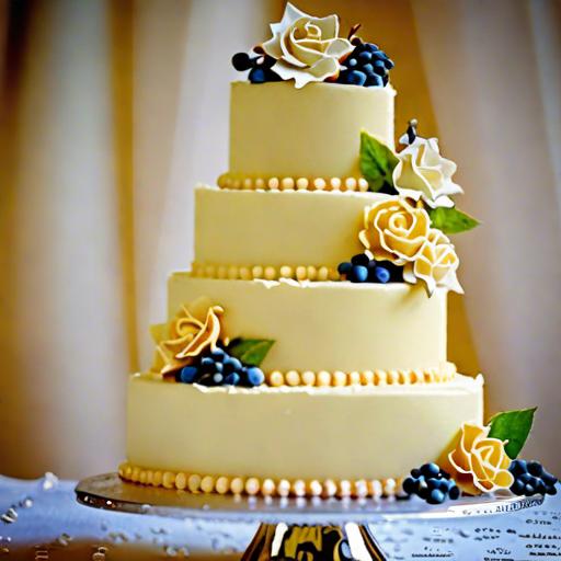 Simple Yet Elegant Vanilla Wedding Cake