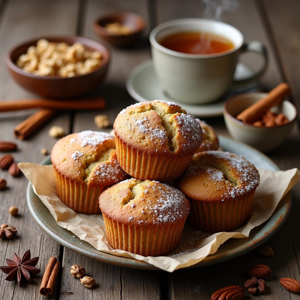 Spiced Chai and Almond Flour Muffins