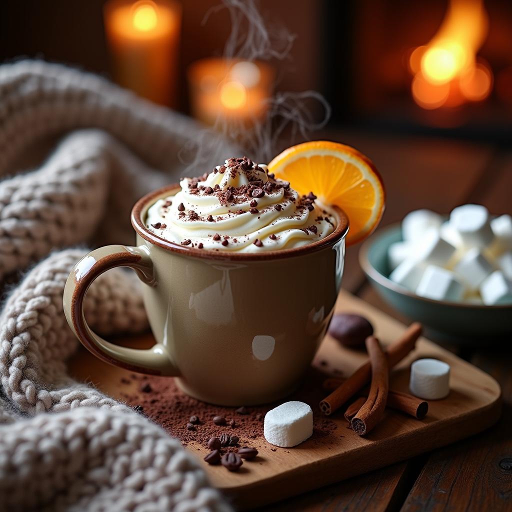 Spiced Citrus Hot Chocolate with Cardamom and Chili