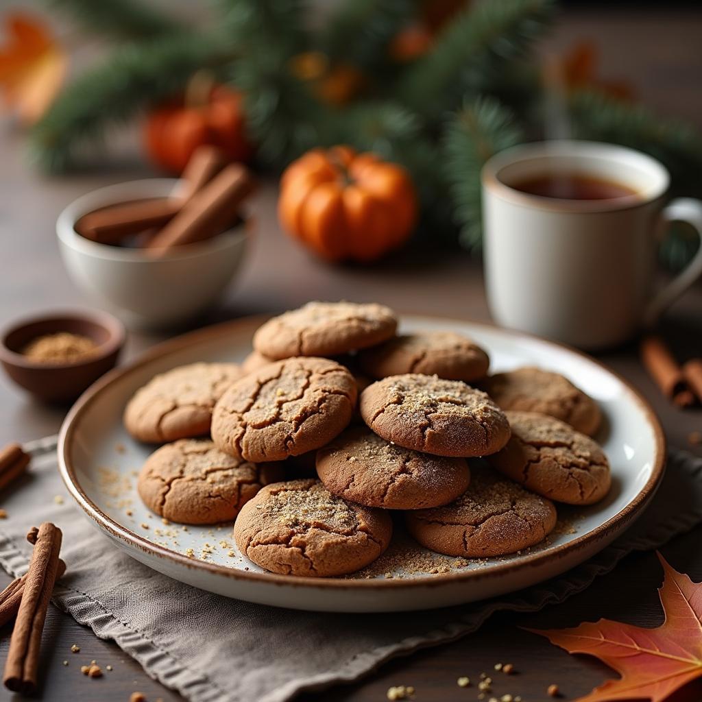 Spiced Vegan Molasses Cookies