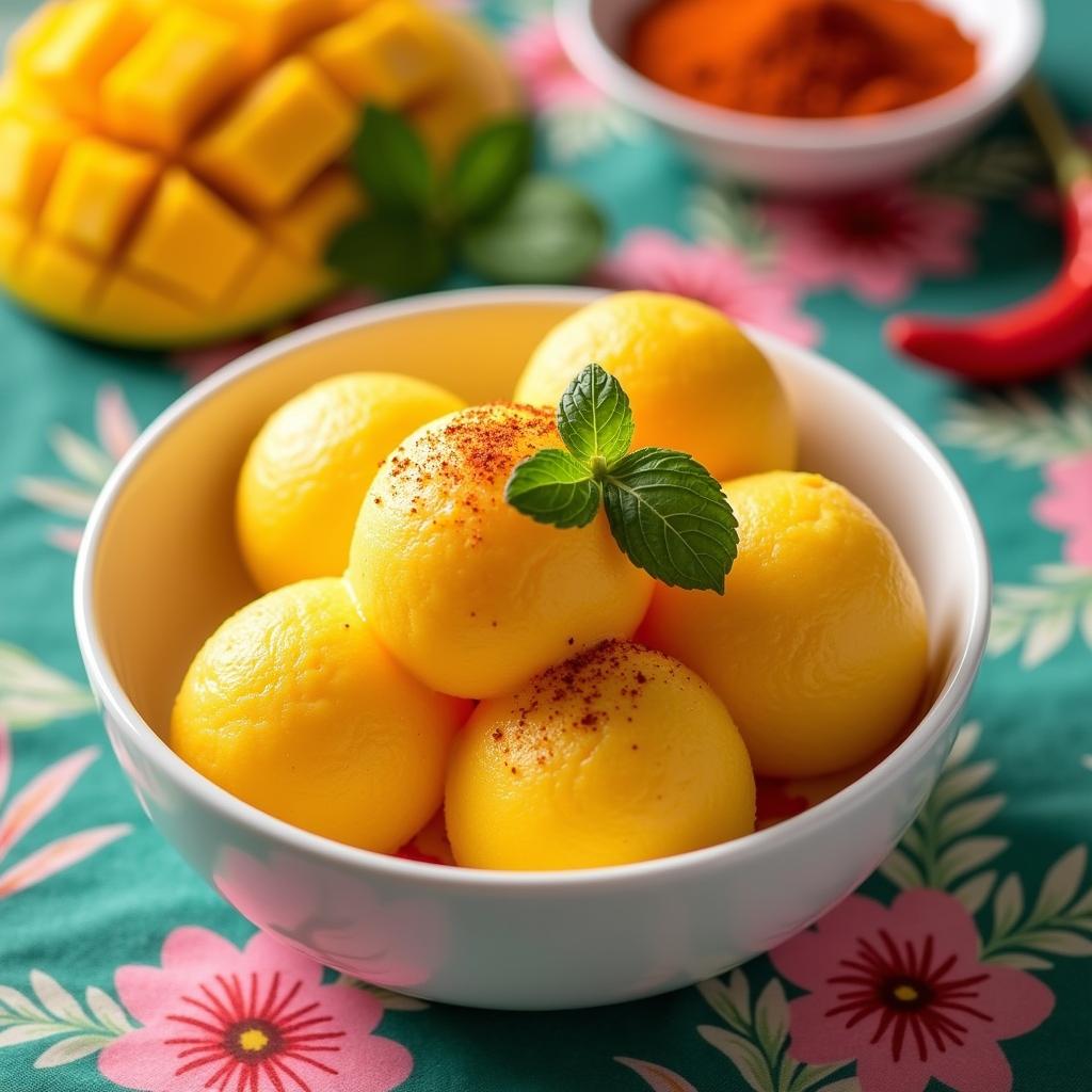 Spicy Mango and Chili Sherbet