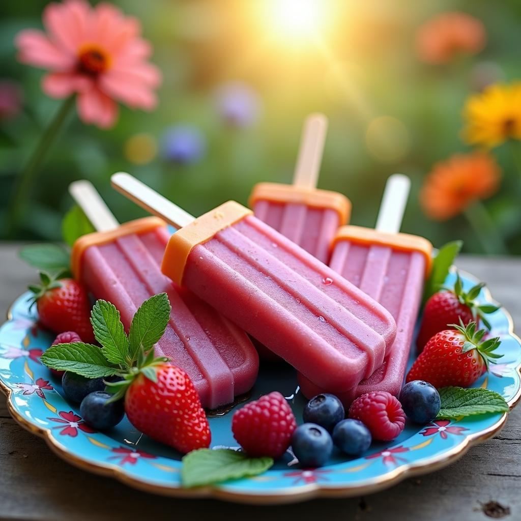 Summer Berry Bliss Popsicles