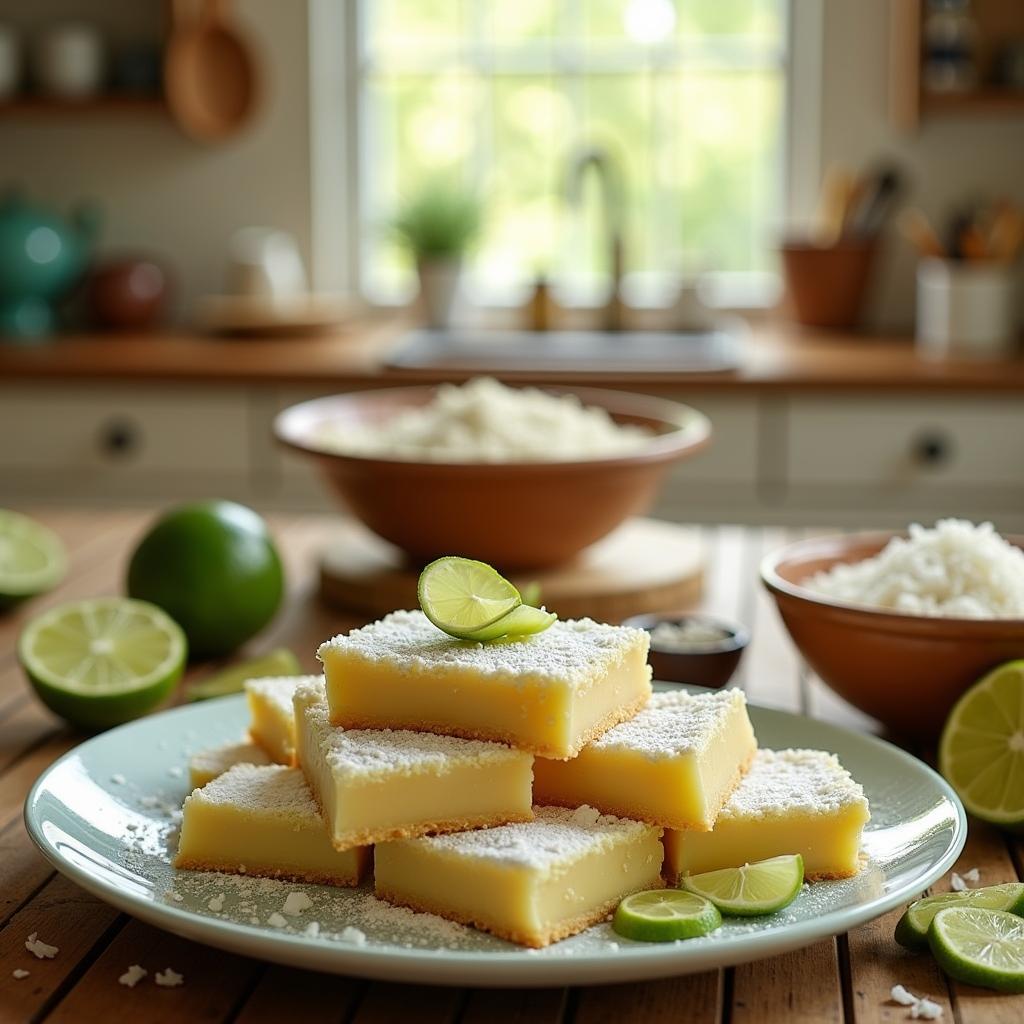 Sunny Coconut Lime Bliss Bars