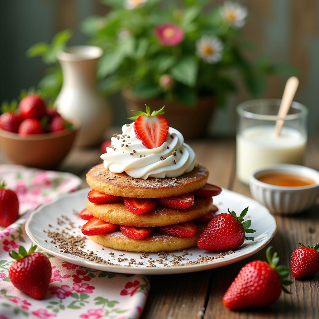 Superfood Strawberry Shortcake with Quinoa and Almond Flour