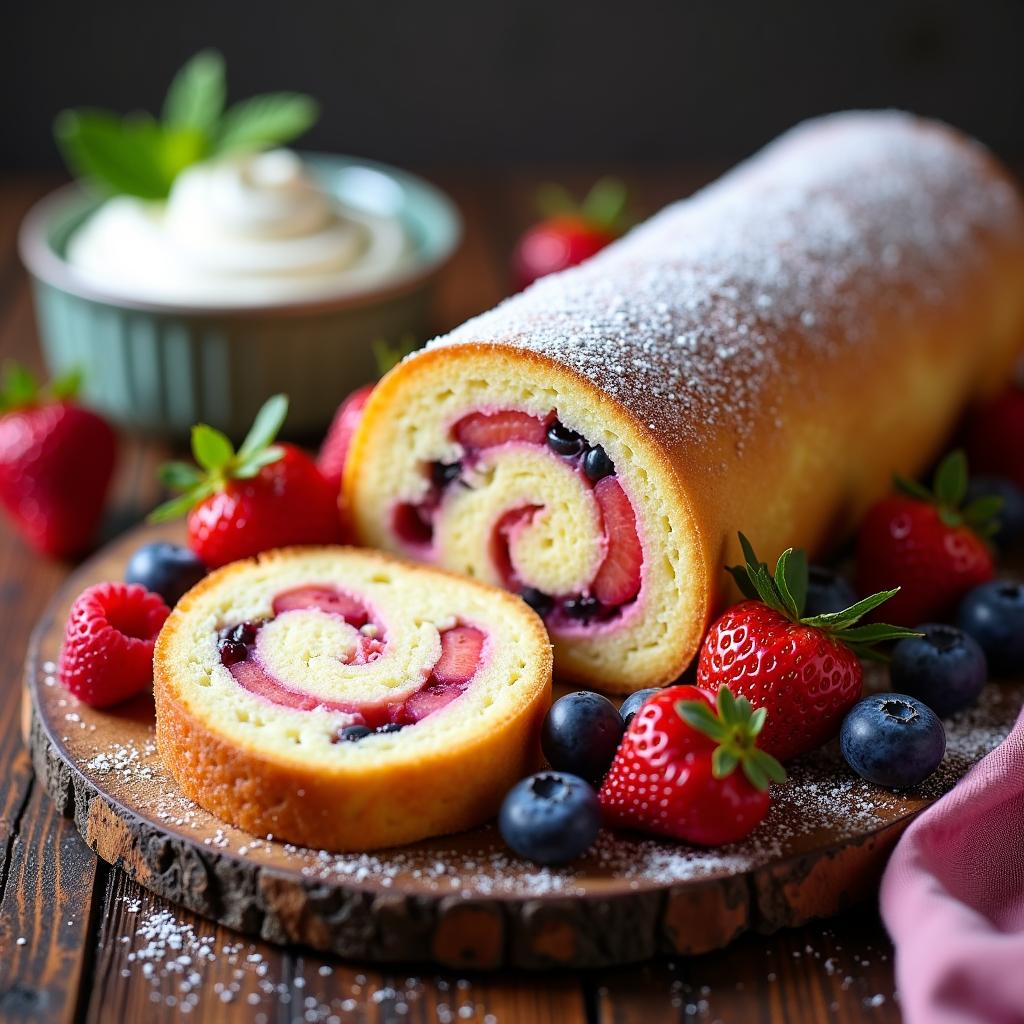 Vegan Berry Bliss Sponge Roll