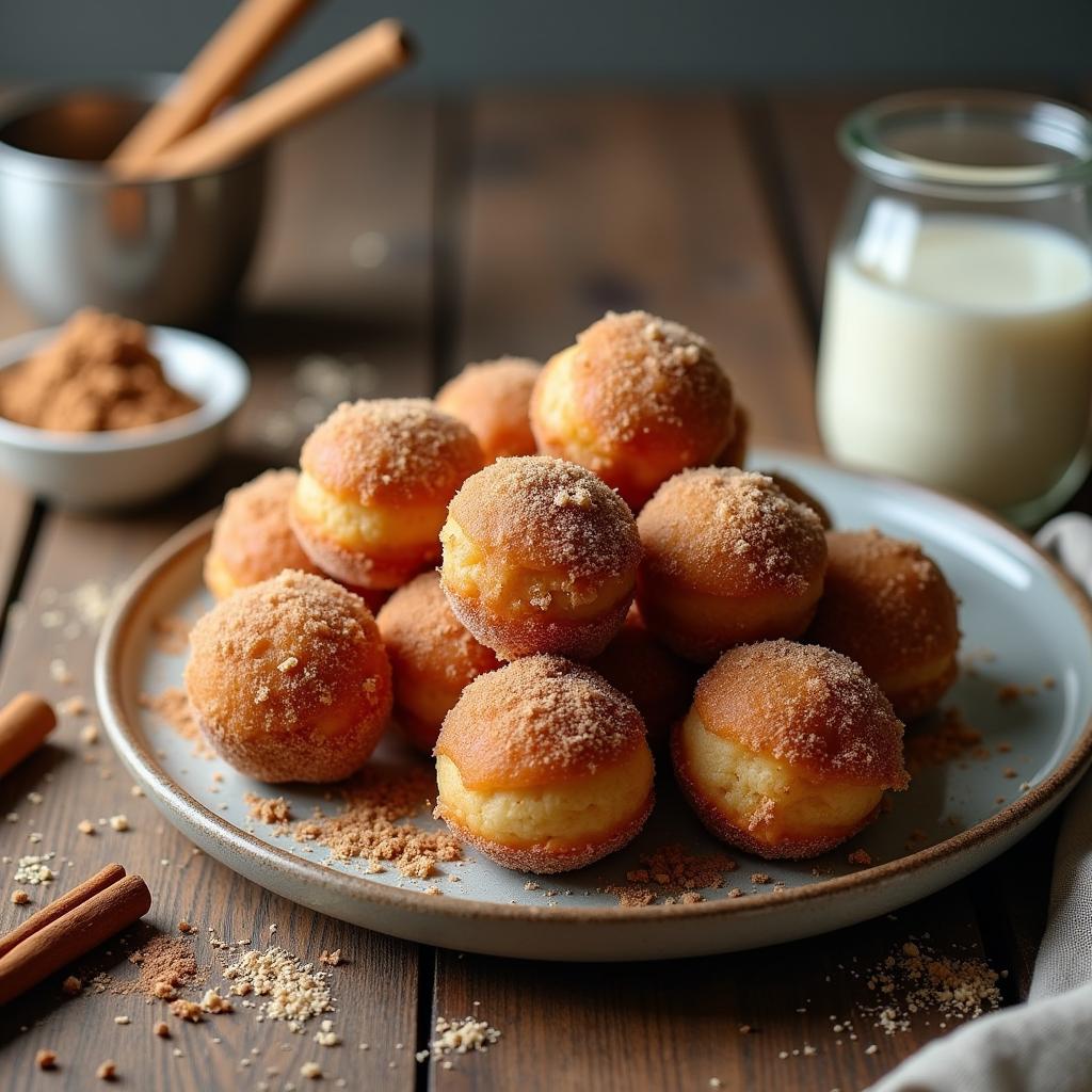 Vegan Cinnamon Sugar Donut Holes