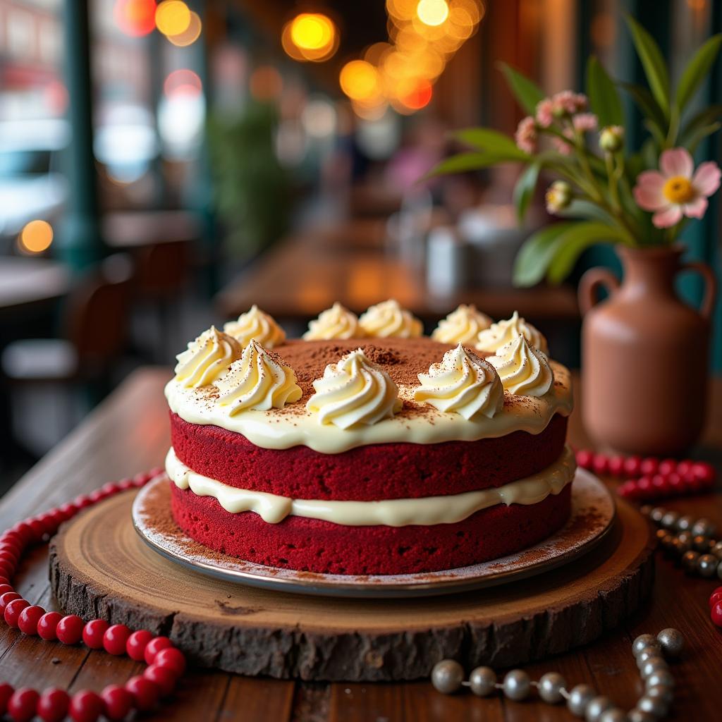 Velvet Red Temptation Cake with Cream Cheese Frosting