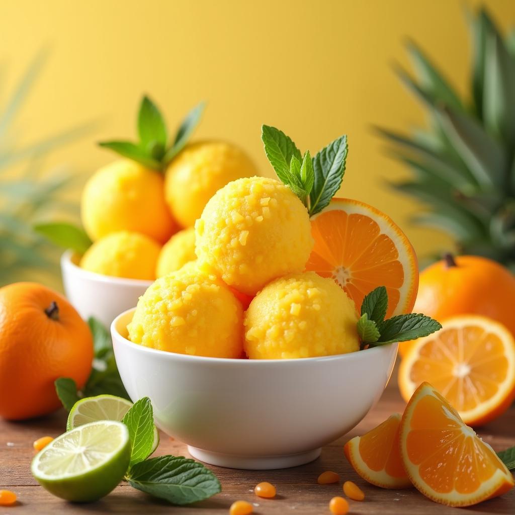 Vibrant Citrus Mango Sherbet