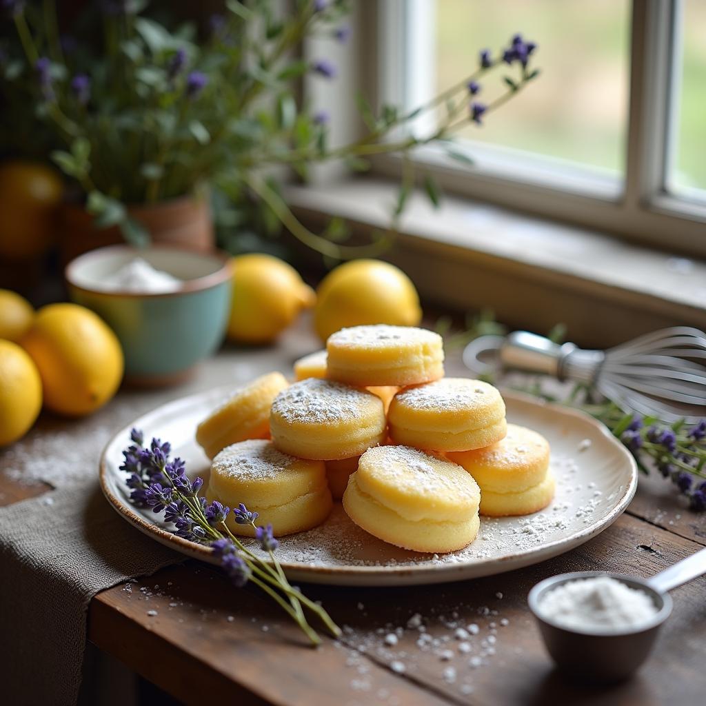 Whimsical Lemon Lavender Sponge Drops