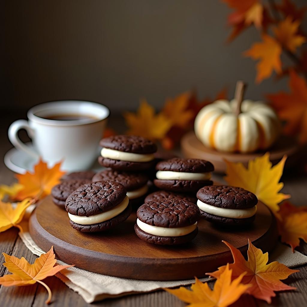 Whimsical Whoopie Pies with Vanilla Bean Cream Filling