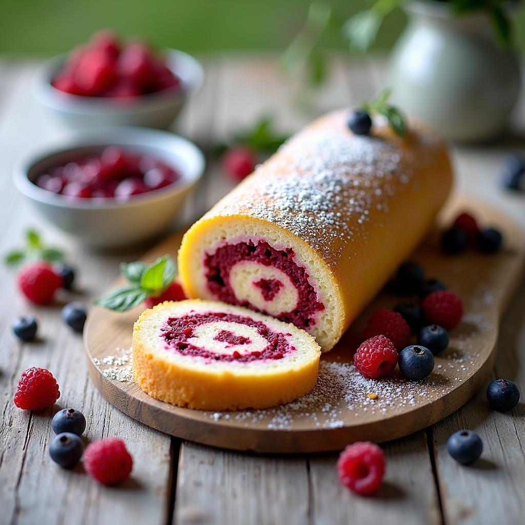 Wholesome Berry Chia Sponge Roll