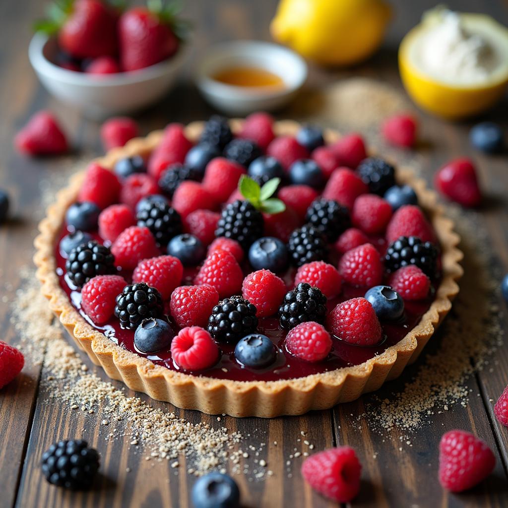 Wholesome Berry Jam Tart with Chia Seed Crust