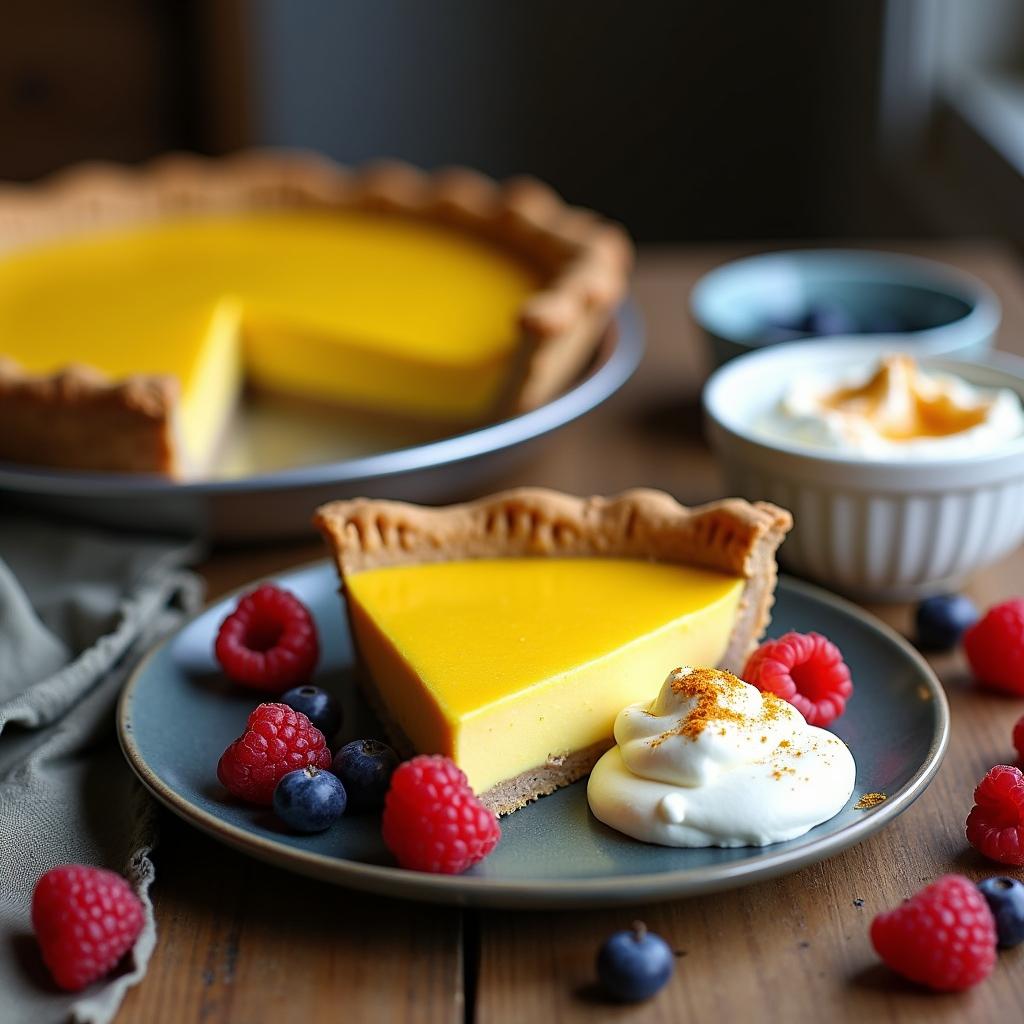 Wholesome Buttermilk Pie with a Twist of Turmeric