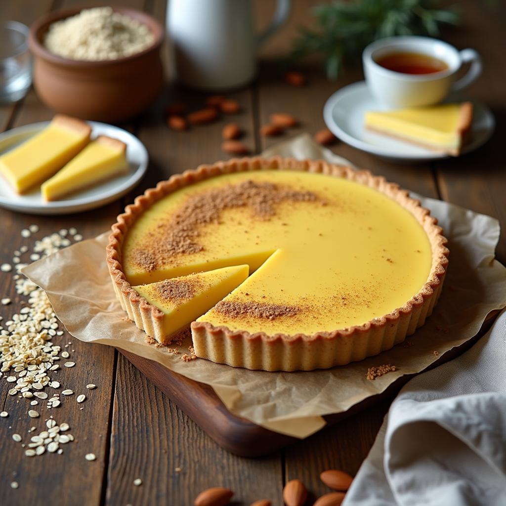 Wholesome Custard Tart with a Nutty Crust