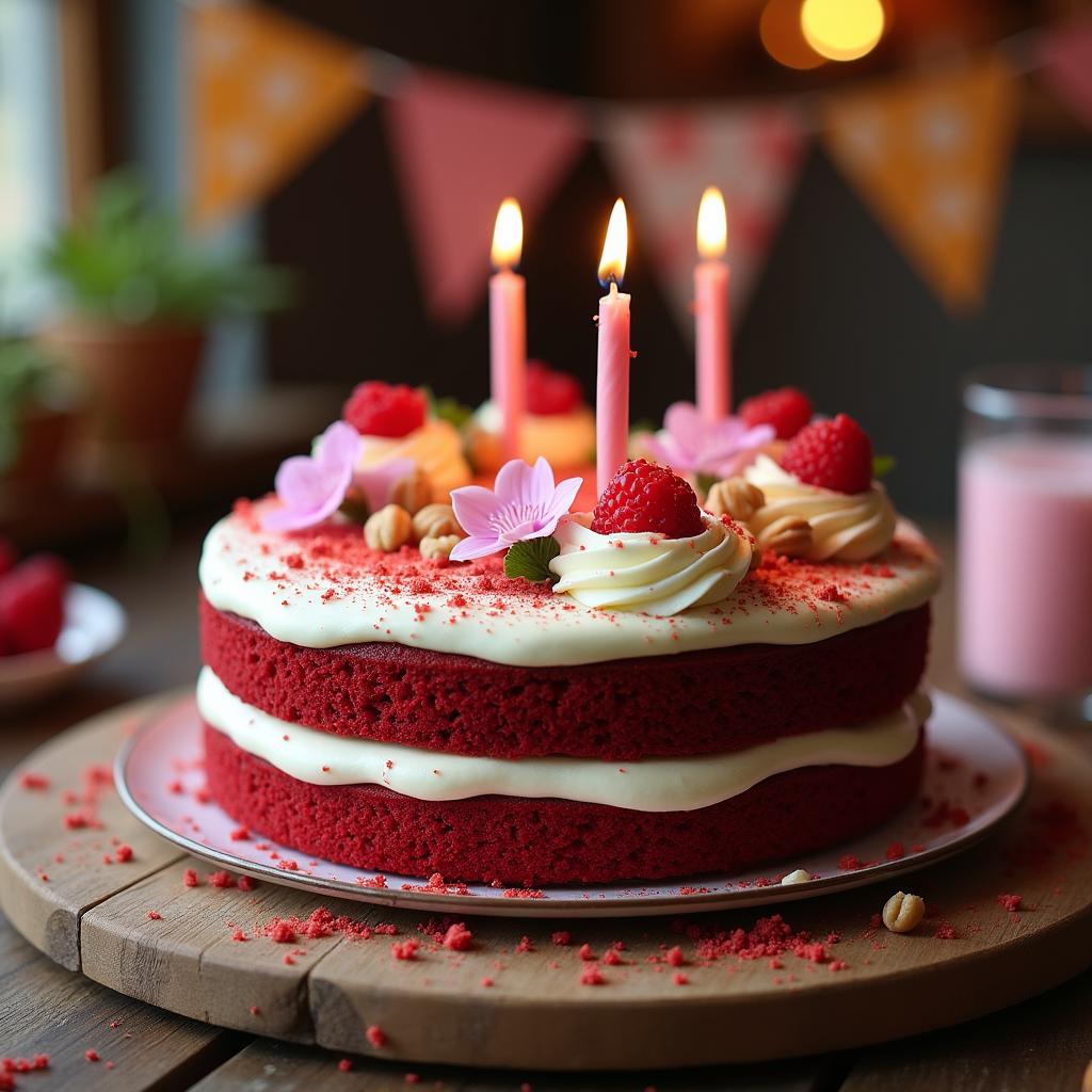 Wholesome Red Velvet Cake with Beetroot and Almond Flour